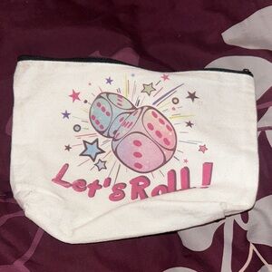 Let's Roll Dice Canvas Pouch